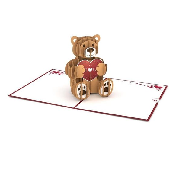 ポップアップグリーティングカード　Love Bear 3枚目の画像