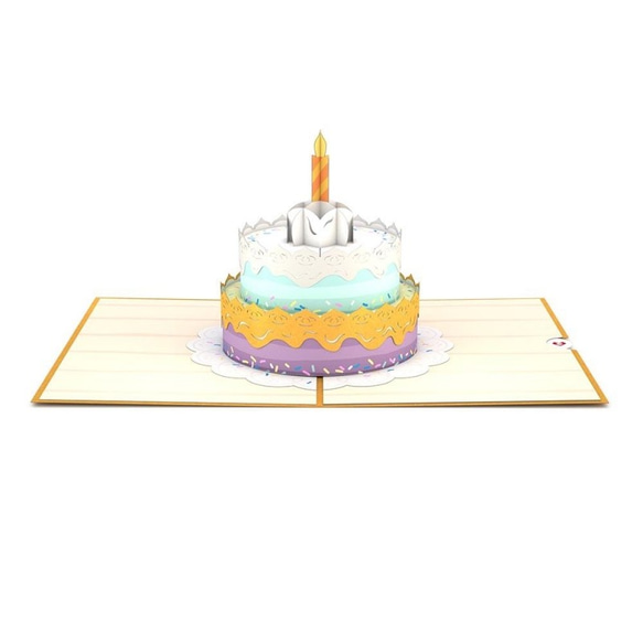 ポップアップグリーティングカード　Happy Birthday Cake 4枚目の画像