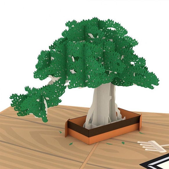 ポップアップグリーティングカード　Bonsai Tree 1枚目の画像
