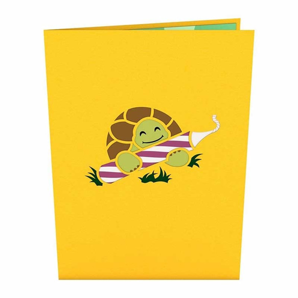 ポップアップグリーティングカード　Celebration Turtle 3枚目の画像