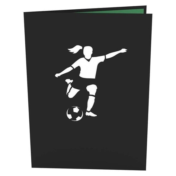 ポップアップグリーティングカード　Soccer Gal 3枚目の画像