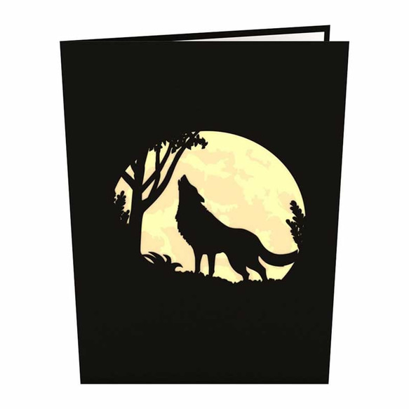 ポップアップグリーティングカード　Wolf Pack 3枚目の画像