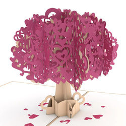 ポップアップグリーティングカード　Heart Tree 1枚目の画像