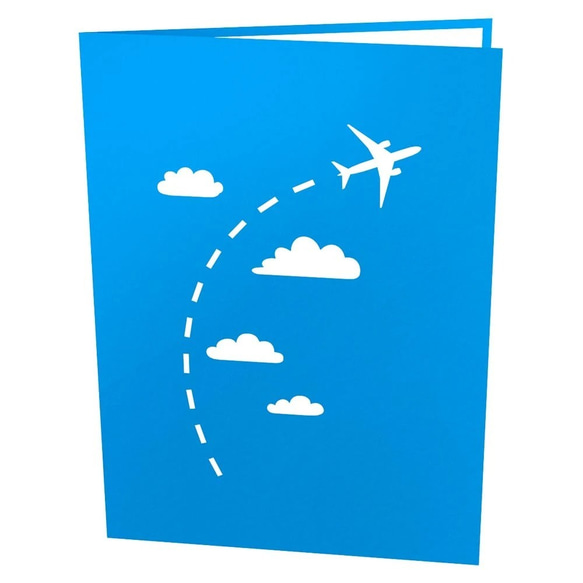 ポップアップグリーティングカード　Airplane 3枚目の画像