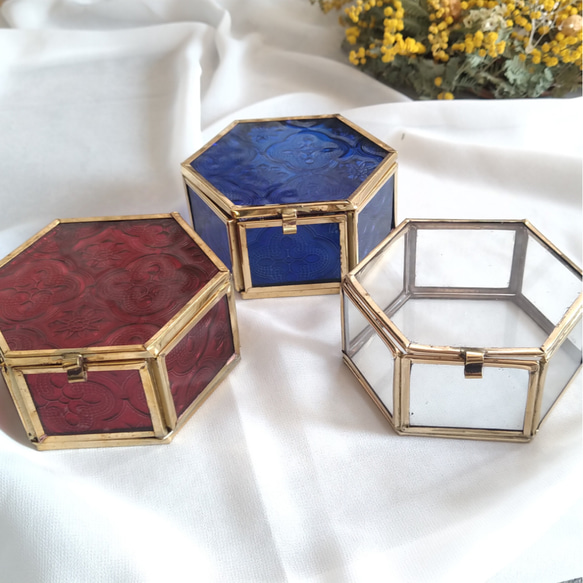 ガラスケース 六角 羽子板 六角ガラスケース8号・サイズ間口約30×奥行約