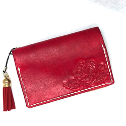 メードケース 名刺入れ 薔薇 カービング レザー 名刺入れ・カード