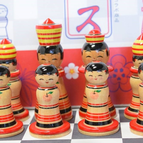 こけスりんごバージョンセット こけしとチェスのコラボ商品「こけス