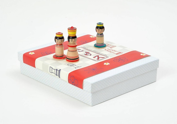 こけスりんごバージョンセット　こけしとチェスのコラボ商品「こけス」のボードゲームセット 7枚目の画像