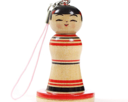 こけスのストラップ こけしとチェスのコラボ商品「こけス」の駒の