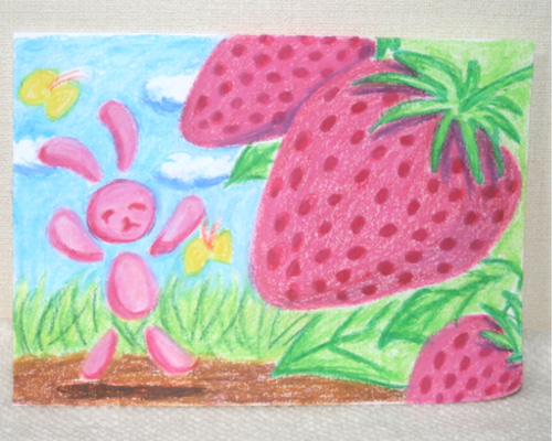 オリジナル アート 原画 病みかわいい 一点物 クレヨン 0_b527bd093754e6476ff768d8b7b4