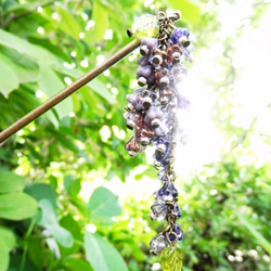 咲き誇る花のかんざし・紫系 4枚目の画像