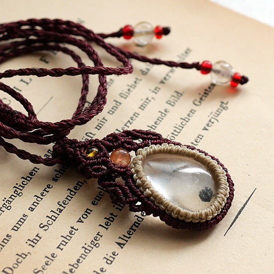 【特価】レア☆マクラメペンダント☆マイカインクォーツ