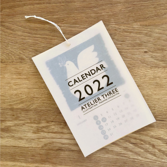 2022年カレンダー/A5サイズ/イラスト〈CL-2022-1〉 4枚目の画像