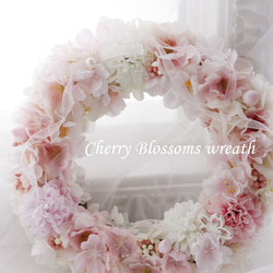 ふんわり優しい桜のリース☆春の予感～アーティフィシャルフラワー 1枚目の画像