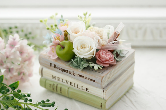 プリザーブドフラワー♡羊さんのウッドジョッパーズアレンジ