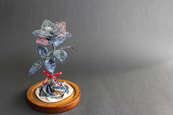 画材 BLUE ROSE Crayon blue rose see-through tops (round neck)