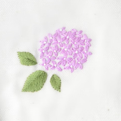 紫陽花の刺繍ぺったんこポーチ 6枚目の画像