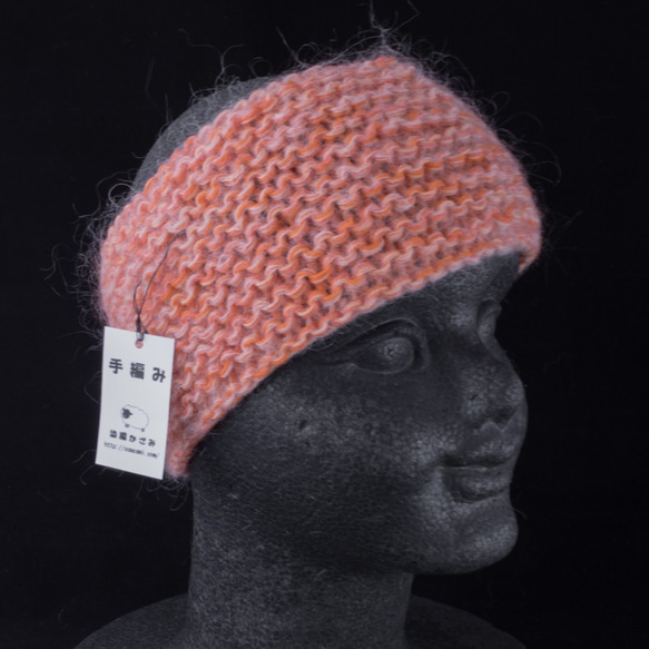 手編みのヘアバンド（イヤーマフラー） 2枚目の画像
