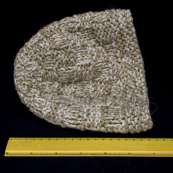 草木染め＆手編みのニット帽 B210503 5枚目の画像