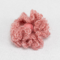 花モチーフのヘアゴム（草木染糸の手編み） 1枚目の画像