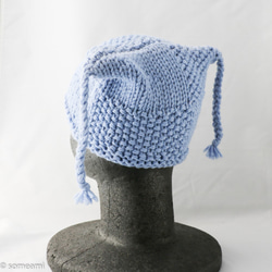 手編みの毛糸の帽子A191221 2枚目の画像