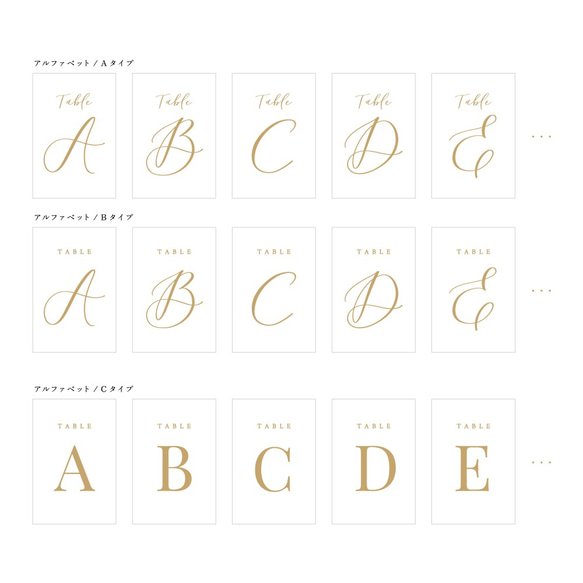 透明アクリル テーブルナンバー [ 文字色ゴールド]（オーダーメイド） 2枚目の画像