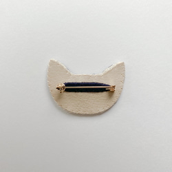 星空の猫　刺繍ブローチ 6枚目の画像