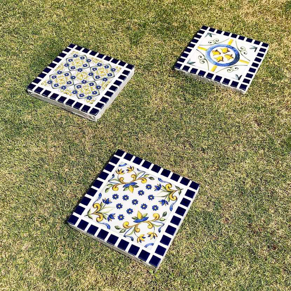 大きな地中海のガーデンステップ　3枚セット　飛び石　飛石　庭石　敷石　庭　ガーデンステップ　マジョリカ 大きな地中海のガーデンステップ　3枚セット　飛び石　飛石　庭石　敷石　庭　ガーデンステップ　マジョリカ Q1261382726(9750円)