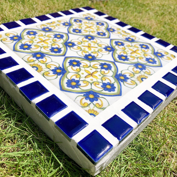 大きな地中海のガーデンステップ　3枚セット　飛び石　飛石　庭石　敷石　庭　ガーデンステップ　マジョリカ 大きな地中海のガーデンステップ　3枚セット　飛び石　飛石　庭石　敷石　庭　ガーデンステップ　マジョリカ Q1261382726(9750円)