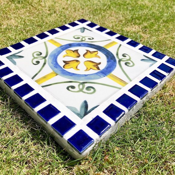 大きな地中海のガーデンステップ　3枚セット　飛び石　飛石　庭石　敷石　庭　ガーデンステップ　マジョリカ 大きな地中海のガーデンステップ　3枚セット　飛び石　飛石　庭石　敷石　庭　ガーデンステップ　マジョリカ Q1261382726(9750円)