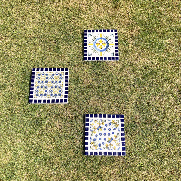 大きな地中海のガーデンステップ　3枚セット　飛び石　飛石　庭石　敷石　庭　ガーデンステップ　マジョリカ 大きな地中海のガーデンステップ　3枚セット　飛び石　飛石　庭石　敷石　庭　ガーデンステップ　マジョリカ Q1261382726(9750円)