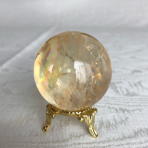 ✨やす✨ゴールデンカルサイト　約38㎜　丸玉　スフィア ゴールデンカルサイト【ハニーカルサイト】丸玉○スフィア