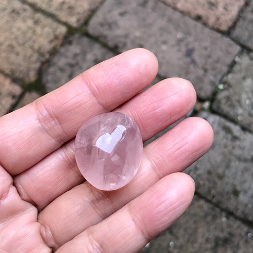 天然石】ディープローズクォーツ 宝石 大きい雫型 ルース ペンダント