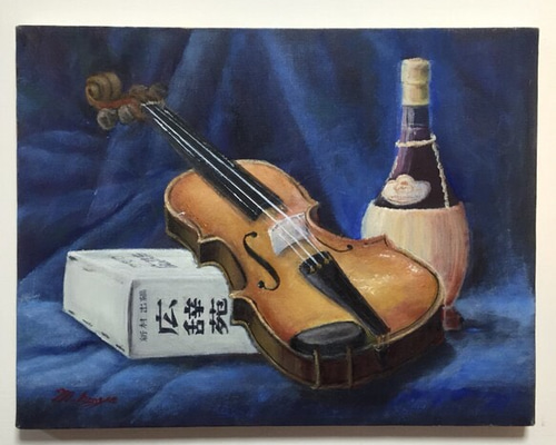 D.マリアネリ 油彩画 絵画 海外作家 音楽 バイオリン - メルカリ