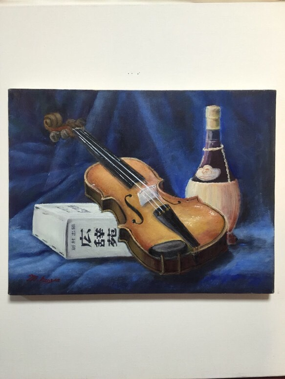 D.マリアネリ 油彩画 絵画 海外作家 音楽 バイオリン 絵画