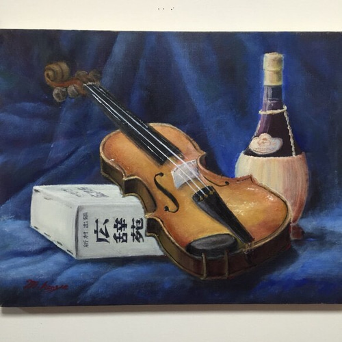 油絵 バイオリン 絵画 aya * 通販 1822880｜Creema(クリーマ)