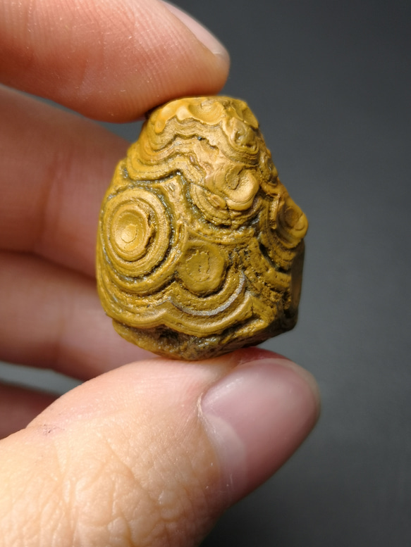 c0103 希少 九眼頁岩石原石20×25ミリ 貫通穴 天然石 kitata天然石·真珠 