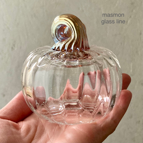 ガラスのかぼちゃ -くるくる- 立体・オブジェ masmon glass line ガラスのかぼちゃ -くるくる- 立体・オブジェ masmon glass line