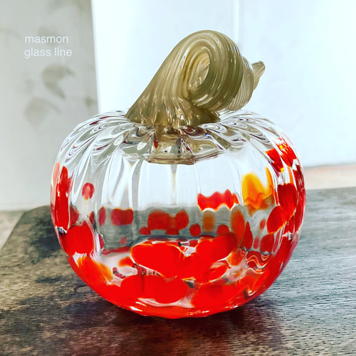 2つの秋かぼちゃ【吹きガラスのインテリア】 立体・オブジェ masmon