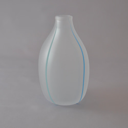 Misty glass vase - 霧の花入れ (青 × 水色) 3枚目の画像