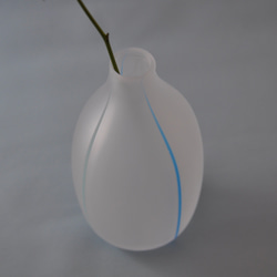 Misty glass vase - 霧の花入れ (青 × 水色) 4枚目の画像