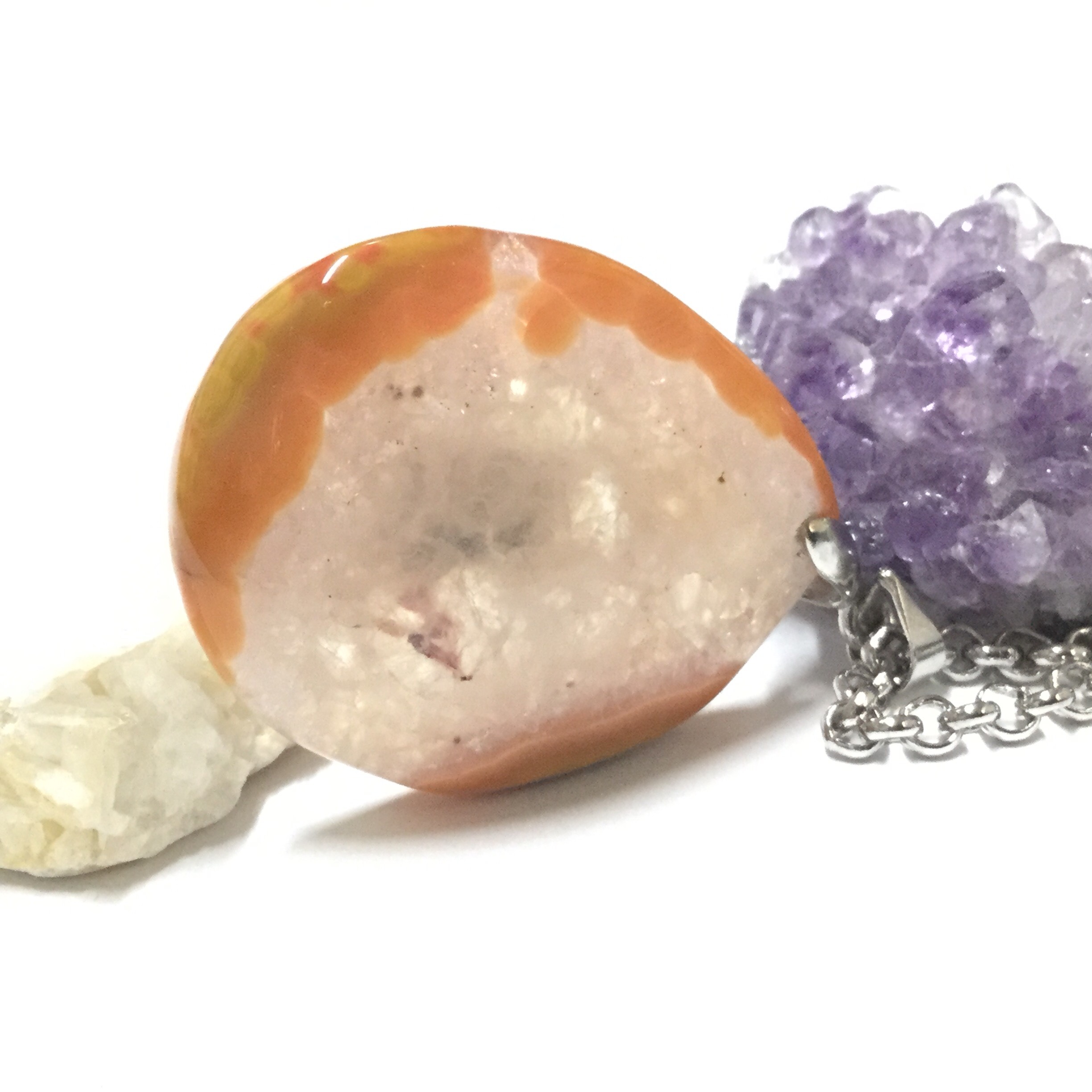 一点物☆『破邪の護り石』 ヒーリングストーン 天然石 ソーラークォーツ ネックレス