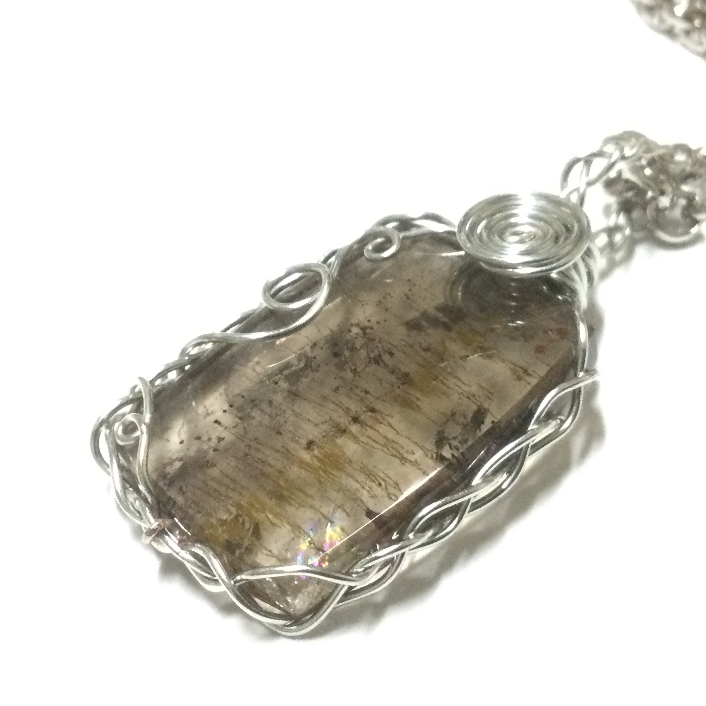 一点物☆送料無料 ヒーリングストーン 天然石 セイクリッドセブン(スーパーセブン) ワイヤーネックレス