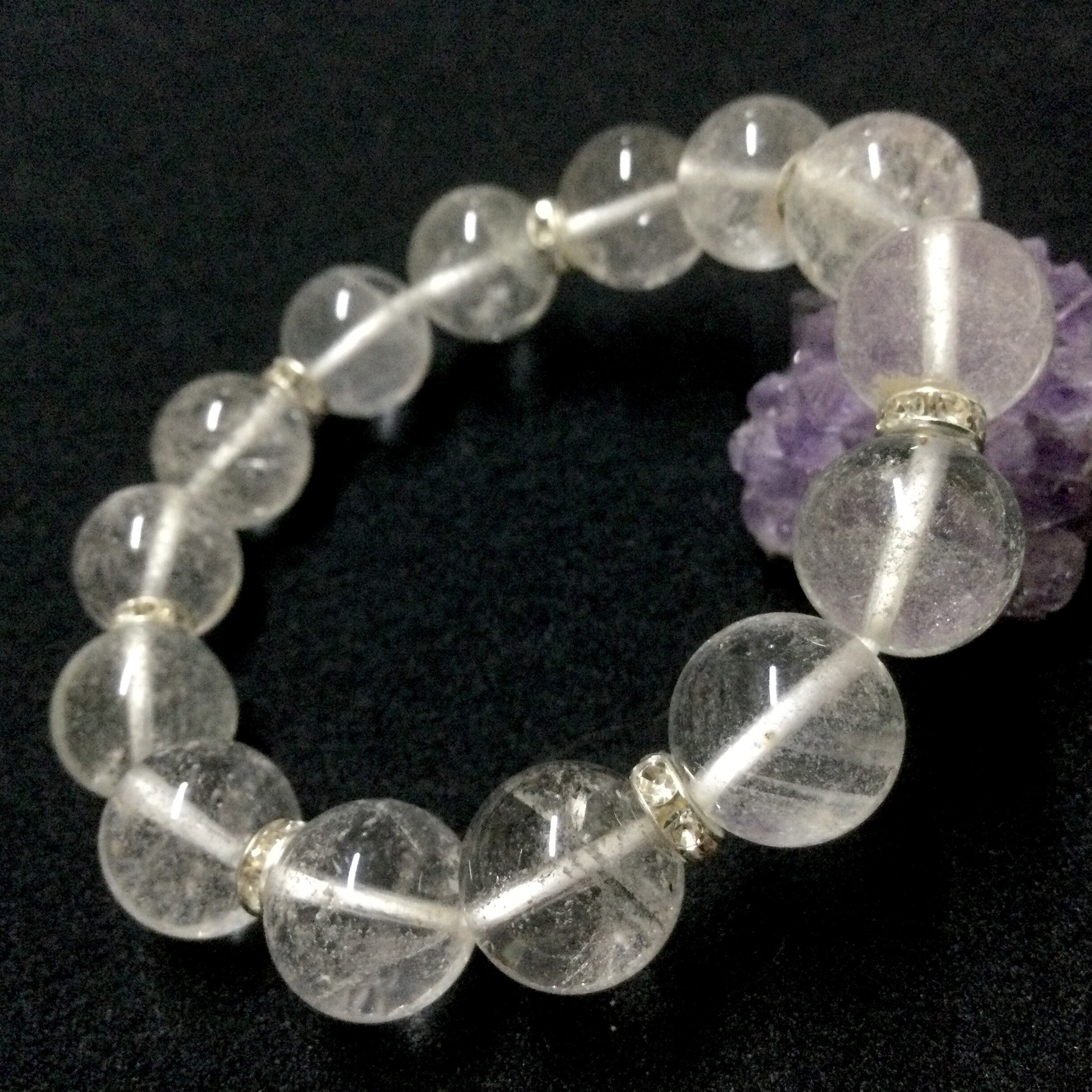 一点物☆ ヒーリングストーン 天然石 ホワイトファントムクォーツ ブレスレット