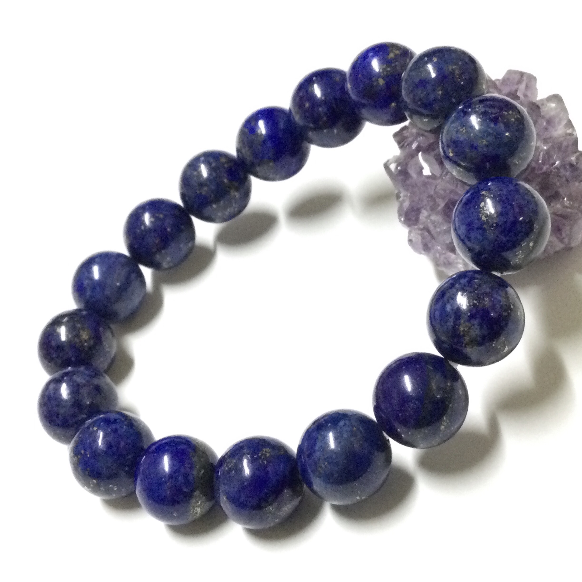 一点物☆幸運のお守り ヒーリングストーン 天然石 ラピスラズリ ブレスレット ③