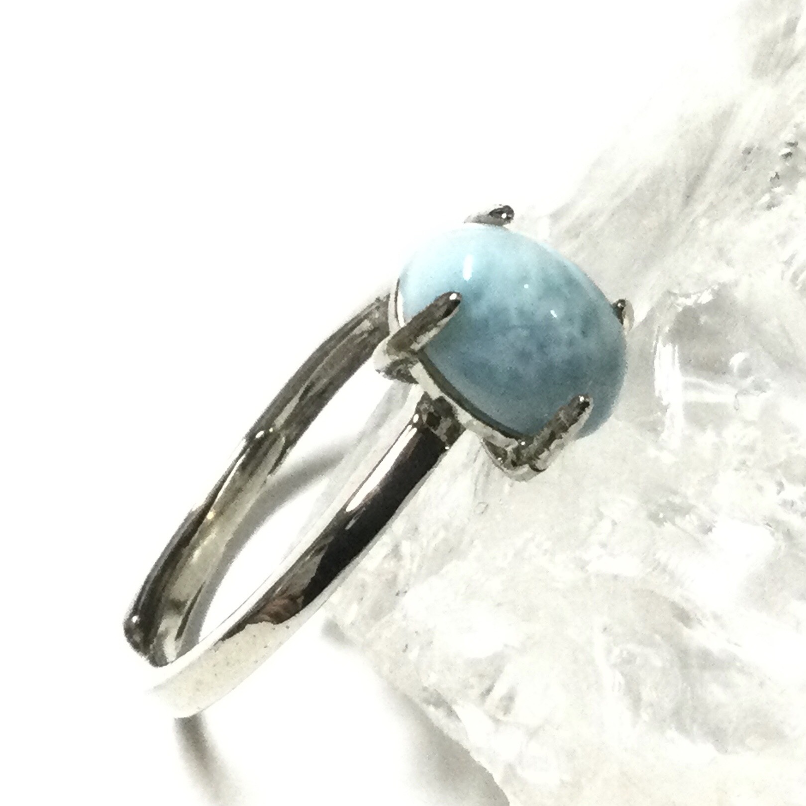 一点物☆ 愛と平和 ヒーリングストーン 天然石 ラリマー シルバーリング(１２号)