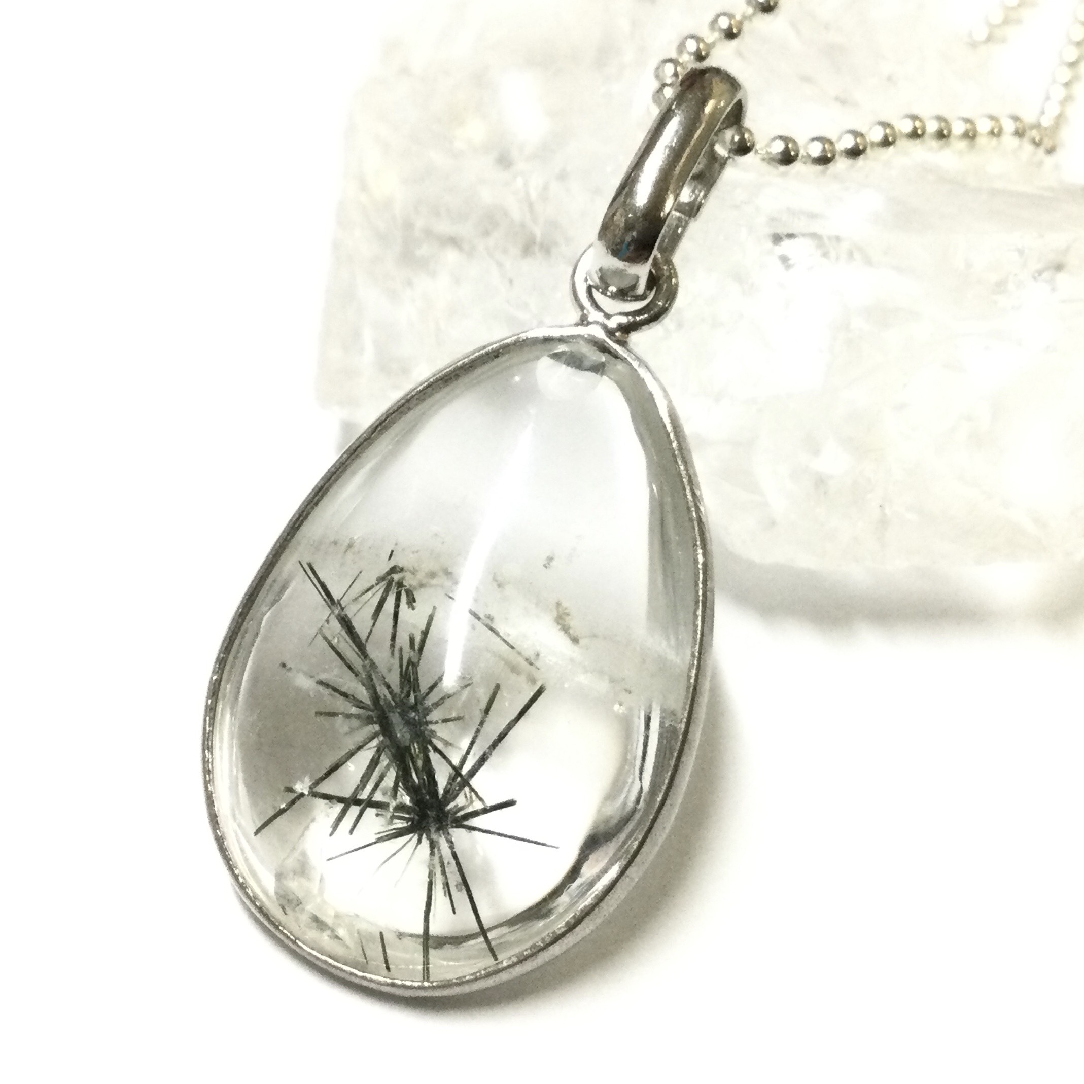 一点物☆激レア！ 『願い星』 ヒーリングストーン 天然石 マダガスカル産 ホランダイトインクォーツ ネックレス