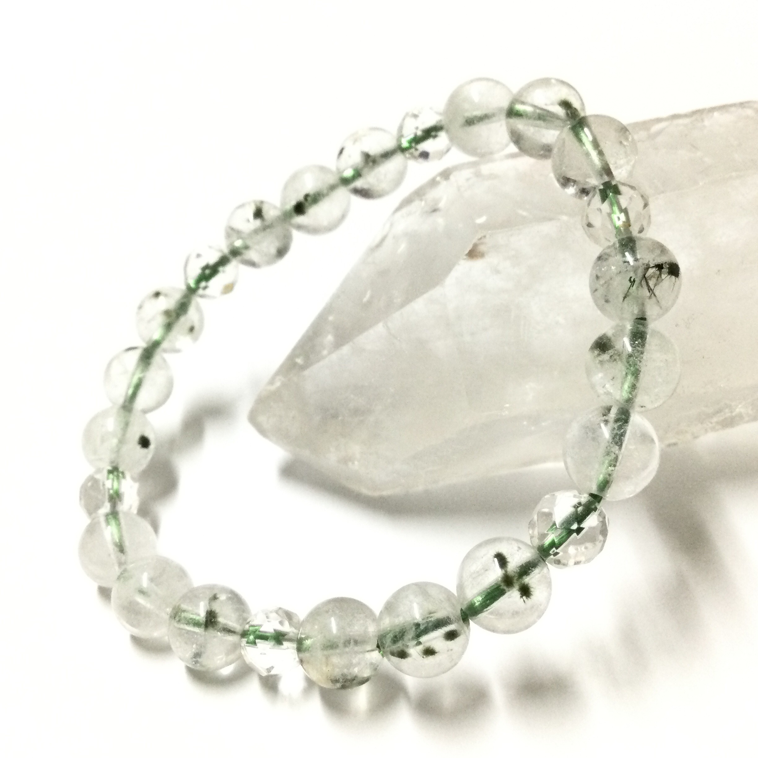 激レア☆一点物 『願い星』 ヒーリングストーン 天然石 マダガスカル産 ホランダイトインクォーブレスレット ②