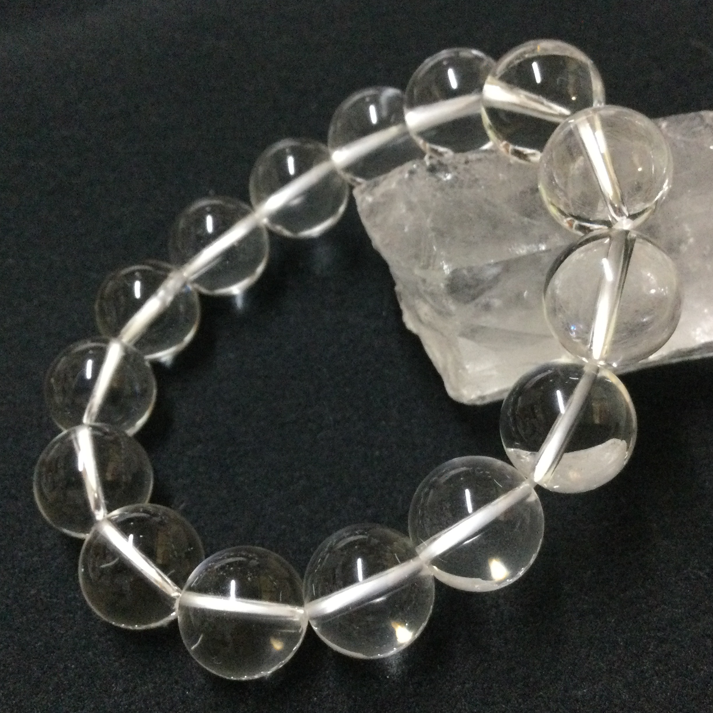 ✳浄化と癒やし❄水晶のブレスレット⭐１２ｍｍ玉☘天然石♎ヒーリング✨ 水晶 ブレスレット 12mm ｜ 天然石通販の4976堂