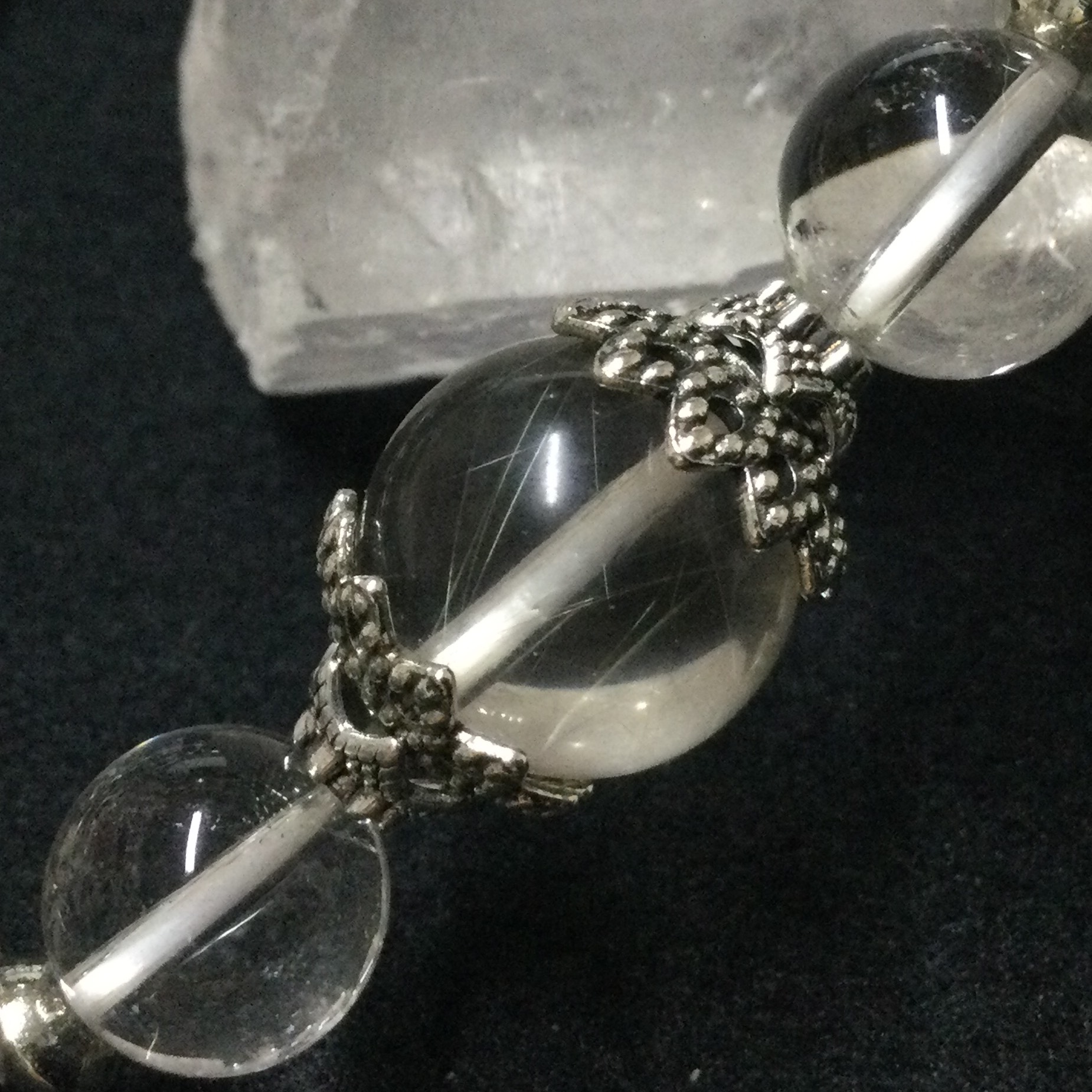 数量限定☆レア！ ヒーリングストーン 天然石『乙女鉱山産水晶』一粒ブレスレット ②